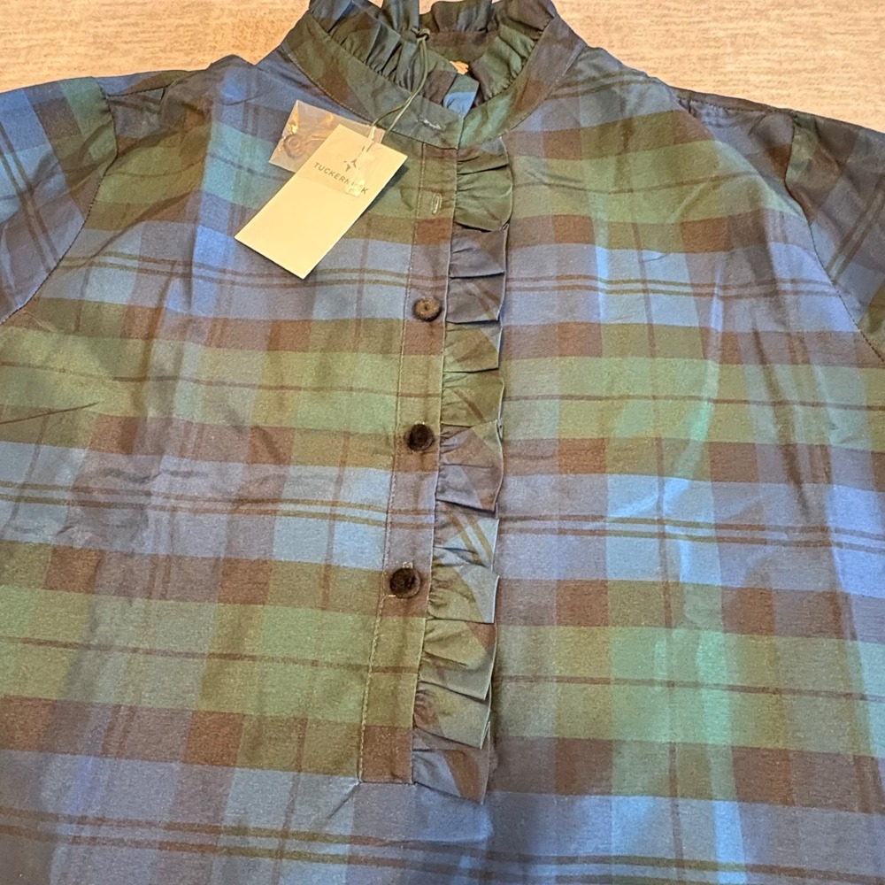 Tuckernuck Blackwatch Tate Plaid Academia Long Sleeve Mini Dress Size XXL NWT - Picture 5 of 10